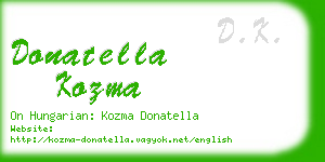 donatella kozma business card